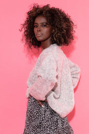 Gray Alpaca Wool Crew Neck Sweater