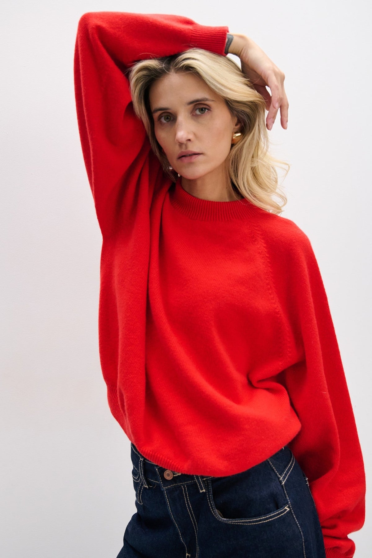Sweter z kaszmiru Cashmere Velvet Air czerwony