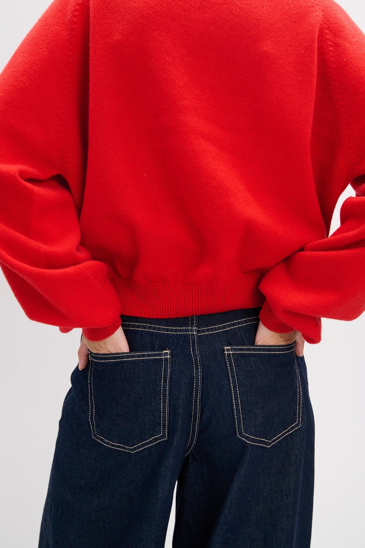 Cashmere Velvet Air red cashmere sweater
