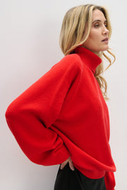 Cashmere turtleneck sweater CASHMERE VELVET AIR red