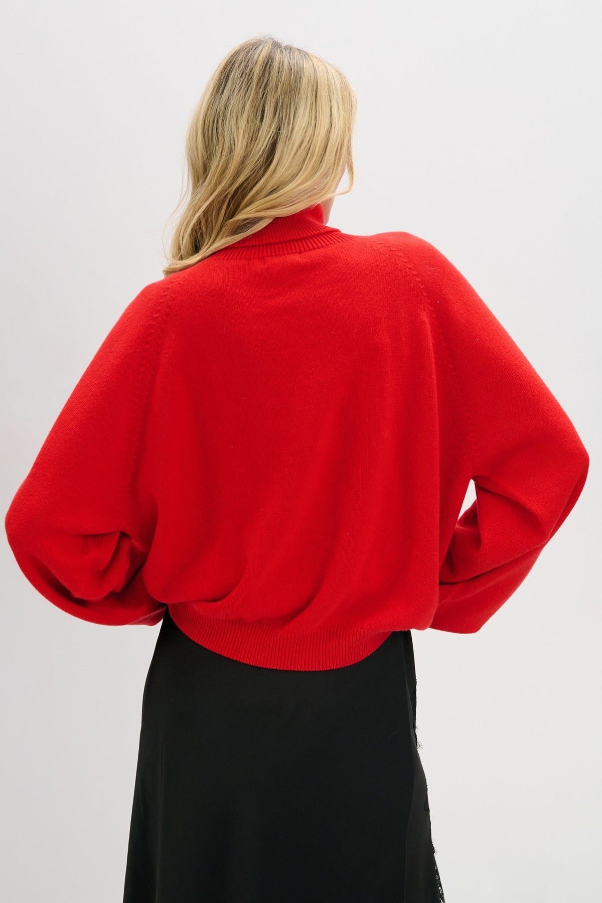 Cashmere turtleneck sweater CASHMERE VELVET AIR red