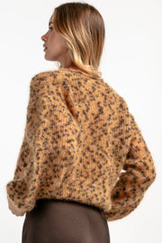 Kid's wool mohair sweater brown
