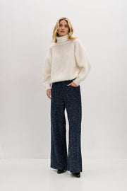 Kid Mohair Whisper ecru wool sweater