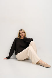 Brown merino wool sweater