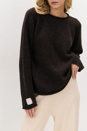 Brown merino wool sweater