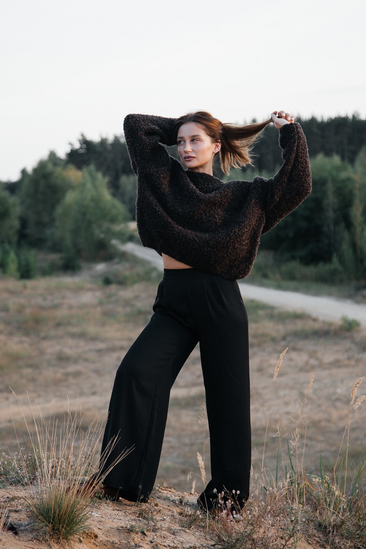 Earth Dune Brown Merino Wool Sweater