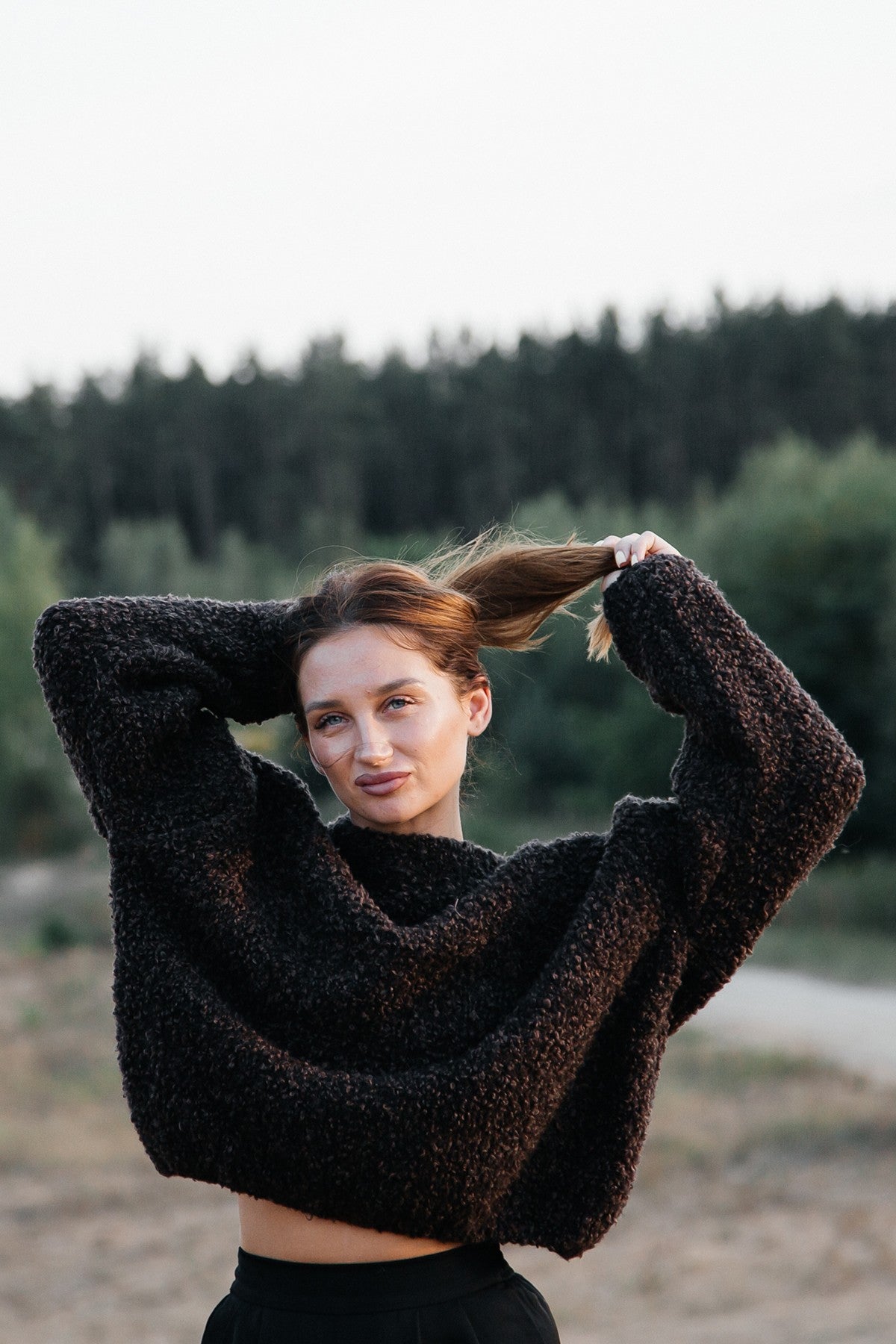 Earth Dune Brown Merino Wool Sweater
