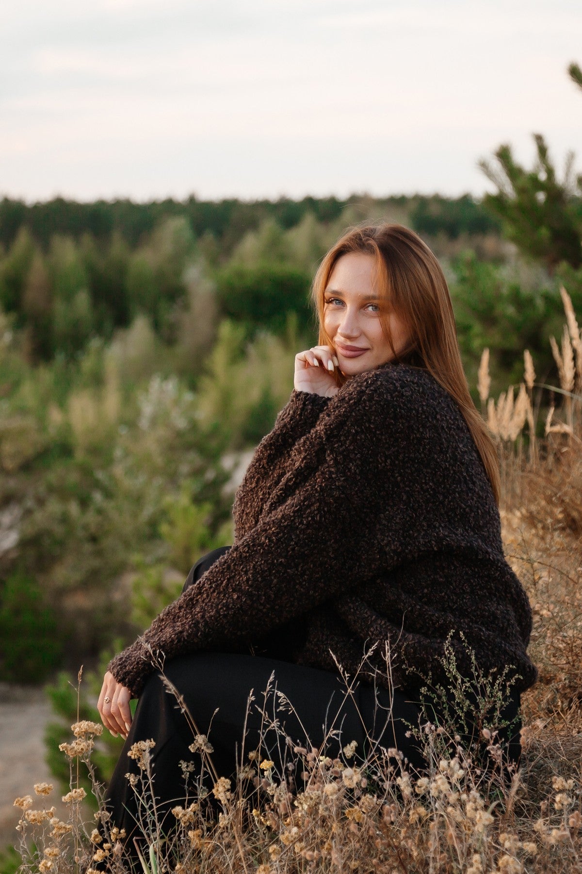 Earth Dune Brown Merino Wool Sweater