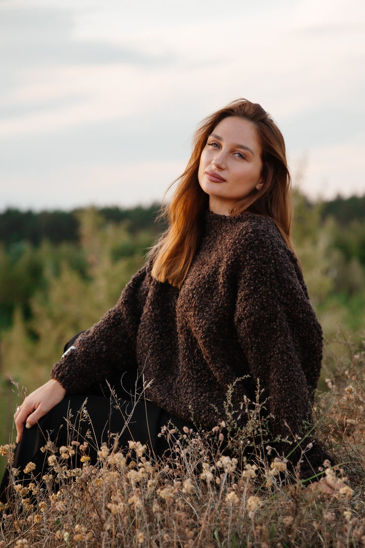 Earth Dune Brown Merino Wool Sweater