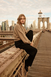 Pure Ease Coffee Merino Wool Sweater