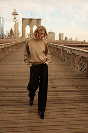 Pure Ease Coffee Merino Wool Sweater