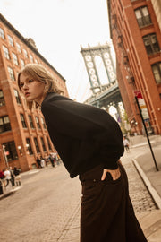 Pure Ease Merino Wool Sweater Black