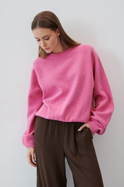 Pure Ease Pink Merino Wool Sweater