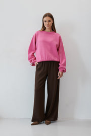 Pure Ease Pink Merino Wool Sweater