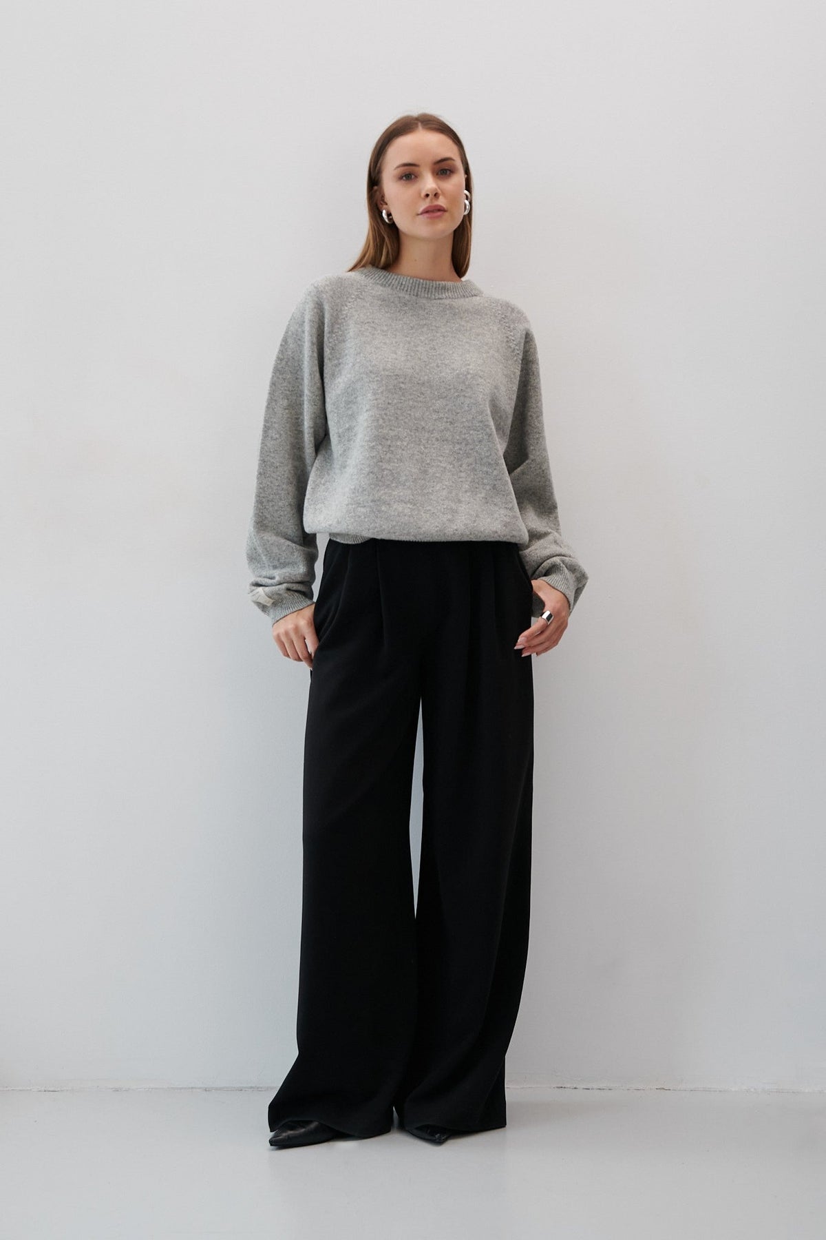 Merinos pure white wool sweater