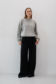 Pure Ease Gray Merino Wool Sweater