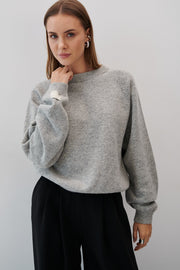Pure Ease Gray Merino Wool Sweater