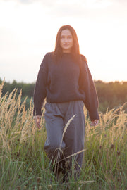Midnight Sky navy blue wool sweater