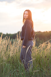 Midnight Sky navy blue wool sweater