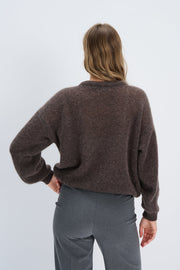 Aura Lightweight Brown Alpaca Wool Sweater