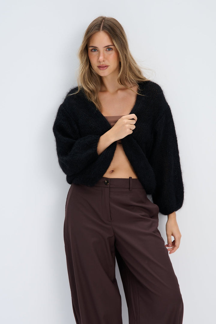 Cardigan of the kid moher Mistéra black