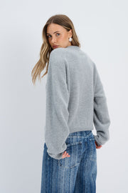 Sweter z kaszmiru Cashmere Velvet Air szary