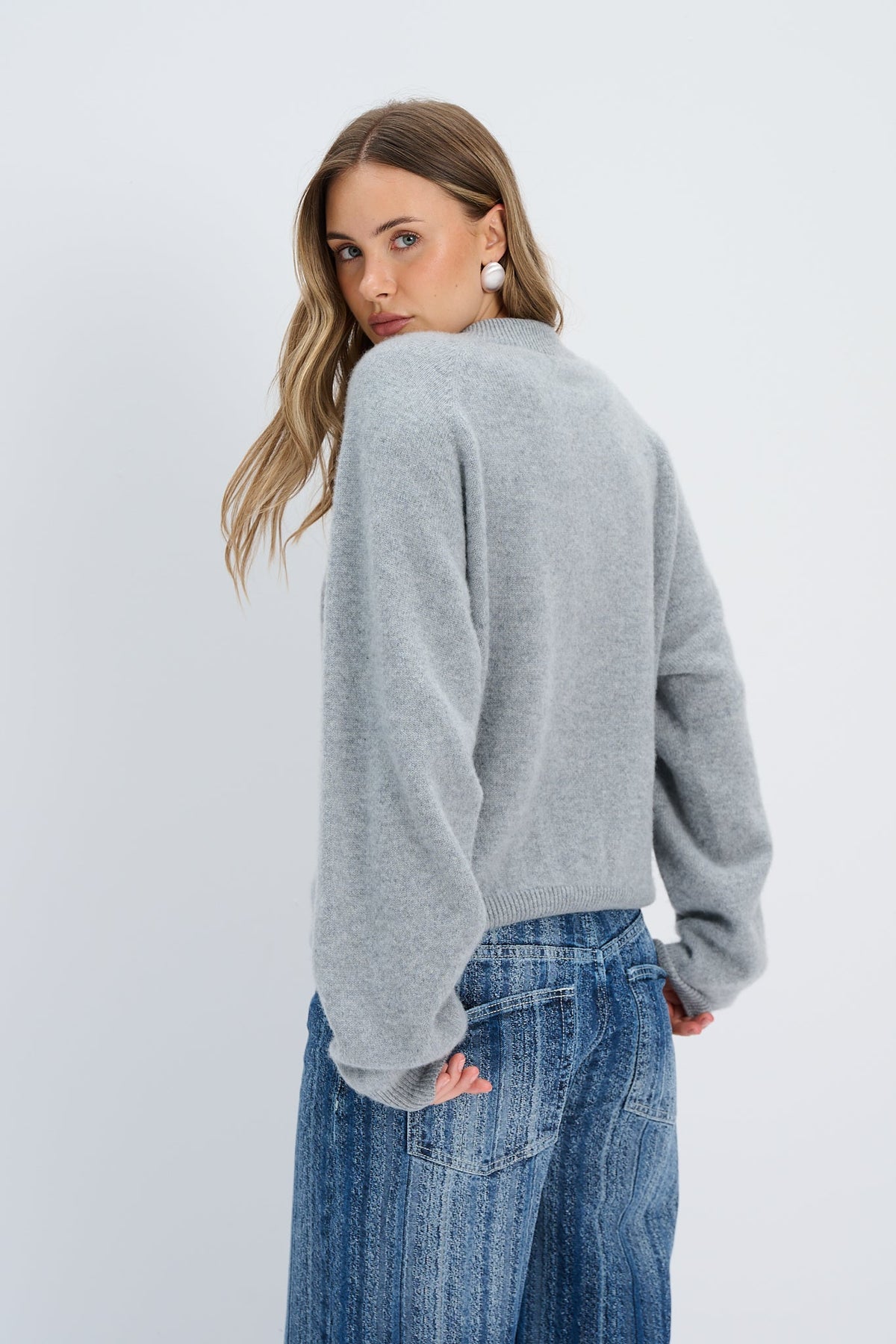 Cashmere Velvet Air Light Pink Cashmere Sweater