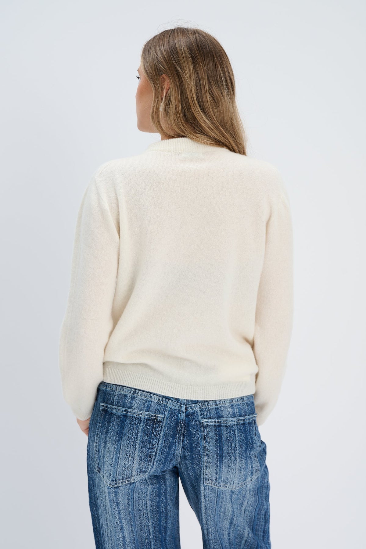 Sweter z kaszmiru CASHMERE PURE FORM ecru