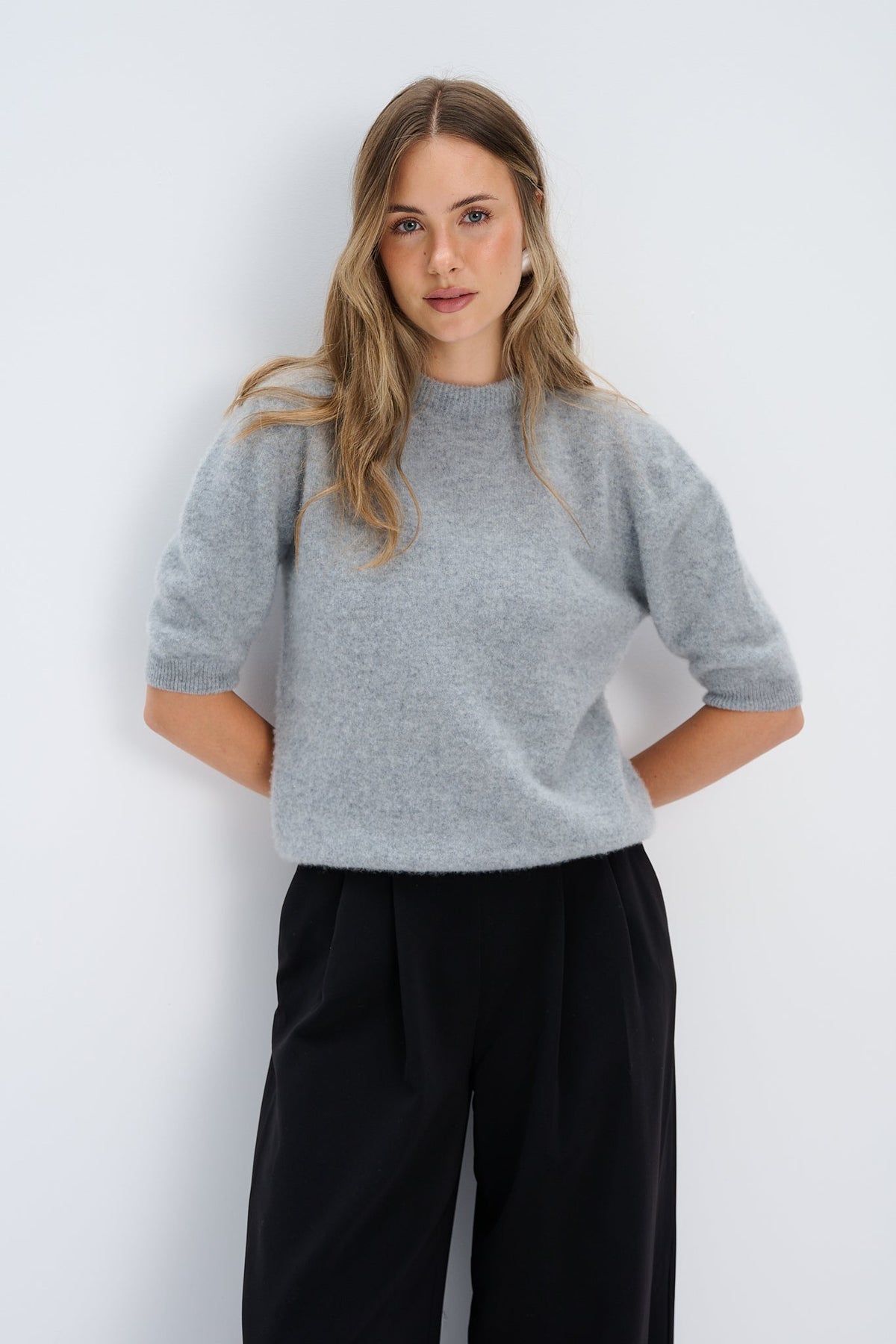 Lumi cashmere blouse light pink