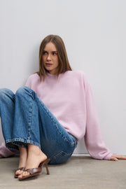 Cashmere Velvet Air Light Pink Cashmere Sweater