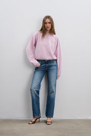 Cashmere Velvet Air Light Pink Cashmere Sweater