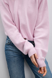 Cashmere Velvet Air Light Pink Cashmere Sweater