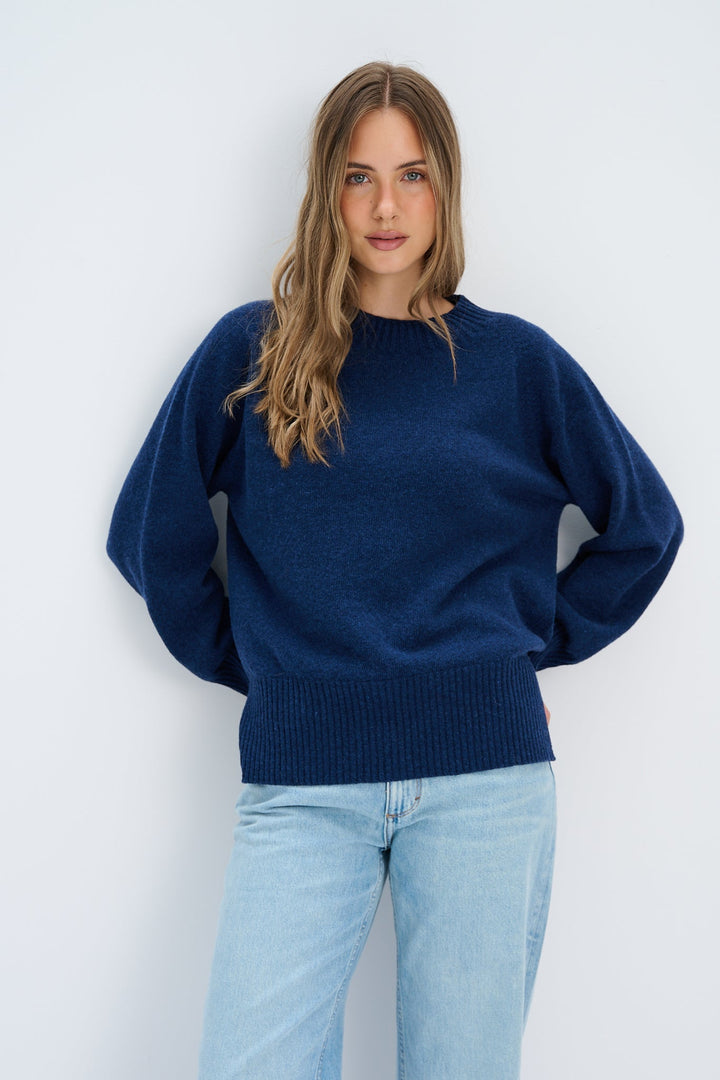 Merinos melow wool sweater navy