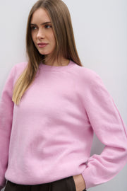 Kashmir and wool jumper merinos Softscape pink