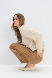 Softscape Beige Cashmere and Merino Wool Sweater