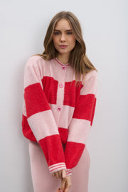 Sweet Ritual Red Alpaca Wool Cardigan