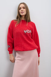 Candy Knit red wool sweater