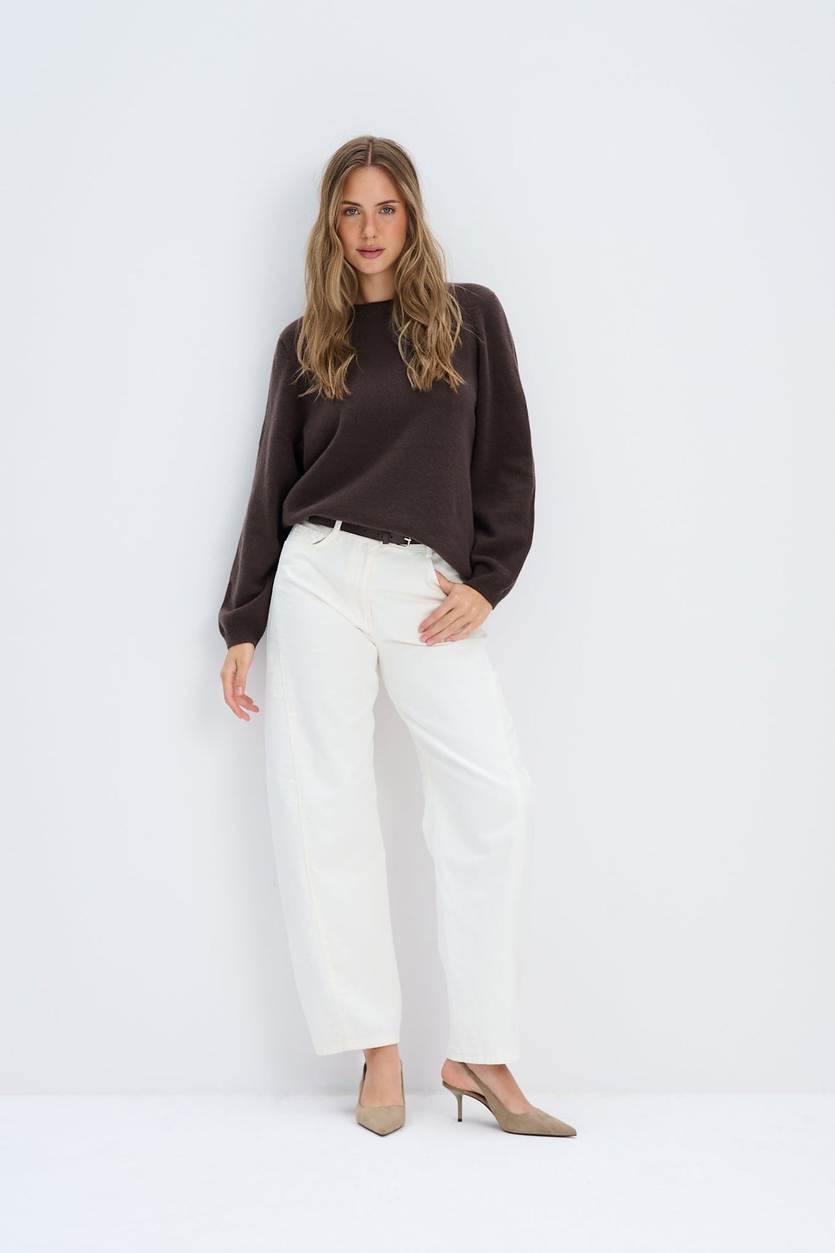 Softscape Cashmere and Merino Wool Sweater Brown