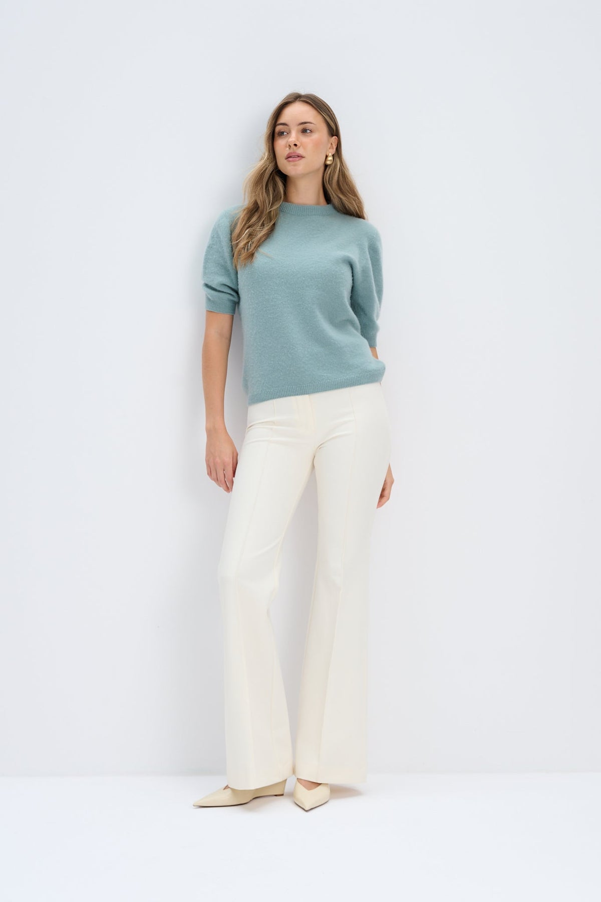 Lumi cashmere blouse light pink
