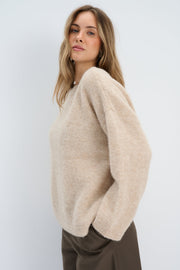 Sweter z wełny alpaki Avalon beżowy