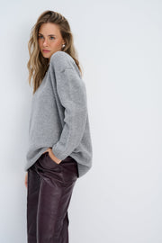 Éloise cashmere and merino wool sweater, red