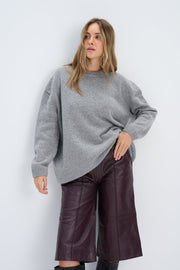 Éloise cashmere and merino wool sweater, red