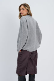 Éloise cashmere and merino wool sweater, red