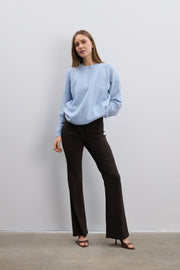Softscape ecru cashmere and merino wool sweater