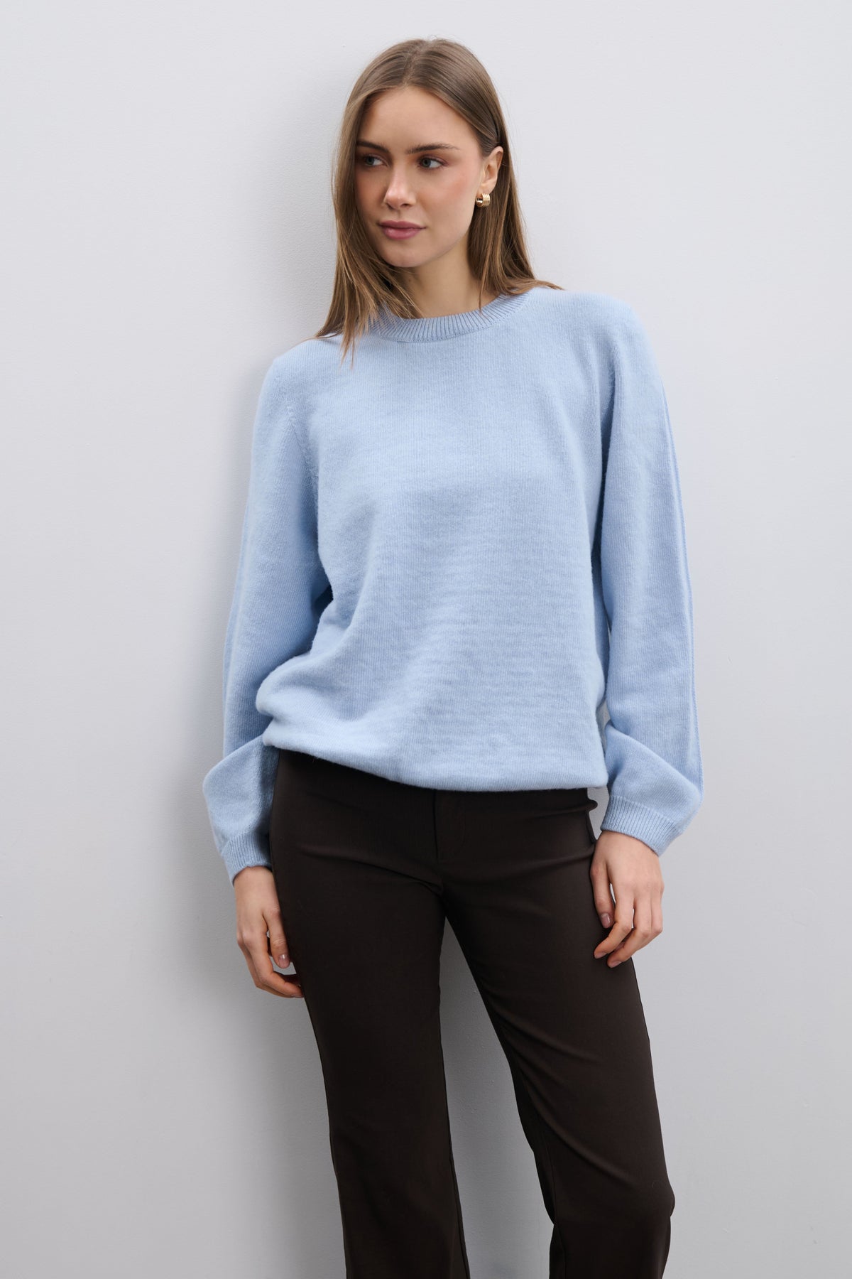 Softscape ecru cashmere and merino wool sweater
