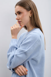 Softscape ecru cashmere and merino wool sweater