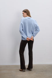 Softscape ecru cashmere and merino wool sweater
