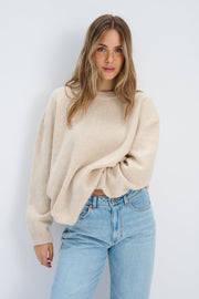 Éloise cashmere and merino wool sweater beige
