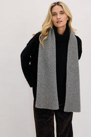 HARMONY gray merino wool scarf