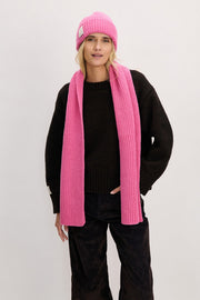 PURE pink merino wool scarf